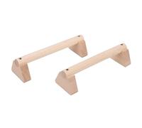 Aatraay Lot de 2 Barres de Pompes en Bois de Hêtre, équipement D'exercice Polyvalent pour Pompes, Support de Barre Parallèle et Entraînement avec Poutre D'équilibre, avec Caoutcho (30 cm)