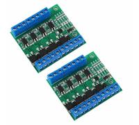 Aatraay Module MOS 2 Pièces, Module de Tube MOSFET 4 Canaux, Circuit imprimé D'amplification PLC avec Pilote D'isolation Optocoupleur, pour électrovanne à Bande LED de Moteur à Courant