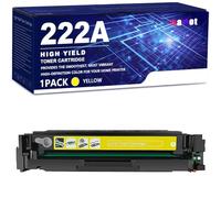 aauot 222A Cartouche de Toner (sans Puce) Compatible W2220A W2221A W2222A W2223A Cartouches de Toner de Remplacement pour HP LaserJet Pro 3203 3288 MFP3303 MFP3388 Imprimante, Yellow-1 Pack