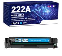aauot 222A Cartouche de Toner (sans Puce) Compatible W2220A W2221A W2222A W2223A Cartouches de Toner de Remplacement pour HP LaserJet Pro 3203 3288 MFP3303 MFP3388 Imprimante, Cyan-1 Pack