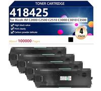 aauot 418425 Boîtier de Récupération de Toner Usagé pour Ricoh IM C2000 C2500 C2510 C3000 C3010 C3500 Imprimantes, 100000 Pages,Black-4 Pack