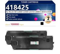 aauot 418425Bac de Récupération de Toner Usagé Compatible pour Ricoh IM C2000 C2500 C2510 C3000 C3010 C3500 Imprimantes, Haute Capacité 100000 Pages, Impression Nette,Black-2 Pack
