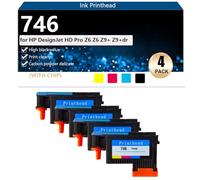 aauot 746 P2V25A Tête d'impression de Remplacement Compatible | Tête d'impression à Encre pour HP DesignJet HD Pro Z6, Z9+ et Z9+dr Imprimantes ,4 pack-color