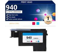 aauot 940 Tête d'impression de Rechange pour HP Officejet Pro 8000 8500 Imprimante, Black Yellow/Cyan Magenta,M C