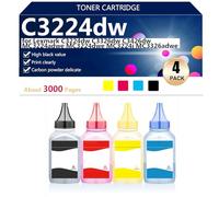 aauot C3224 Cartouche de Toner Rechargeable Compatible pour Lexmark C3224dw C3326dw C3426dw MC3224adwe MC3224dwe MC3224i MC3326adwe Imprimantes, Haut Rendement de 3000 Pages,1 Set