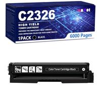 aauot Cartouche de Toner C2326 (sans Puce) Compatible 24B7498 24B7495 24B7496 24B7497 pour imprimante Lexmark XC2326 C2326,Black-1 Pack