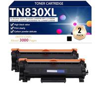 aauot Cartouche de Toner Compatible TN830XL pour Brother DCP-L 2640DW L2660DW MFC-L2760DW L2807DW L2820DW L2820DWXL HL-L2400D L2405W Imprimante【Grand Volume d'impression avec Puce】,2*Black