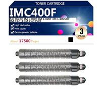 aauot Cartouche de Toner Haute Capacité Compatible avec Ricoh IM C300F IM C400F IM C400SRF IM C401F IM C401SRF Imprimantes, Impression Nette, 4 Couleurs,Black-3 Pack