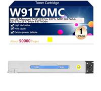 aauot Cartouche de Toner W9170MC Remanufacturée Haute Capacité | W9170MC W9171MC W9172MC W9173MC Compatible pour HP E87770dn E87760dn E87750dn E87740dn Imprimantes ,Yellow-1 pack