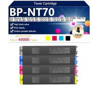aauot Haute Capacité BP-NT70 Cartouche de Toner de Remplacement pour Sharp BP-50C26 BP-50C65 BP-70C45 BP-70C31 BP-70C55 BP-70C36 BP-50C36 Imprimantes, Transparentes et Durables, avec Puce,BCMY-1 Pack