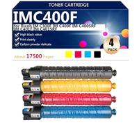 aauot IMC400F Cartouche de Toner de Remplacement pour Ricoh IM C300F IM C400F IM C400SRF IM C401F IM C401SRF Impression, Nette et Précise, 17500 Pages,BCMY-1 Pack