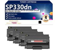 aauot SP330dn Cartouche de Toner de Remplacement pour Ricoh AFICIO SP330 SP330DN SP330 SP330SFN SP330H Imprimantes, 7000 Pages,Black-4 Pack