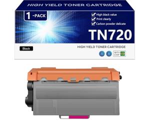 aauot TN720 Cartouche de Toner pour BrotherHL-5440D 5450DN 5470DW 5470DWT 6180DW 6180DWT MFC-8510DN 8515DN Imprimantes, pour Établissements Scolaires, Hôpitaux et Banques, 3000 Pages,Black-1 Pack