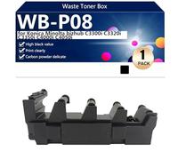 aauot WB-P08 Bac de Récupération de Toner Usagé Haute Capacité Compatible pour Konica Minolta bizhub C3300i C3320i C3350i C4000i C4050i Imprimantes, Plusieurs Spécifications Disponibles,Black