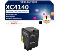 aauot XC4140 Cartouche de Toner, Compatible 24B6720 24B6717 24B6718 24B6719 Cartouches de Toner pour Lexmark XC4140 XC4150 XC4143 XC4152 Imprimantes, Impression Nette,Black