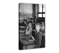 AAVEDA Poster Robert Doisneau 6 sur toile - Décoration de chambre à coucher - Paysage sportif - Décoration de bureau - Cadre cadeau - 40 x 60 cm