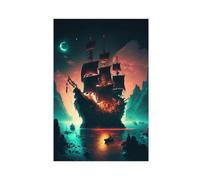 AAVEDA Poster sur toile Game Sea of thieves 11 - Décoration de chambre à coucher - Paysage sportif - Décoration de bureau - Cadeau sans cadre - 30 x 45 cm
