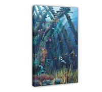 AAVEDA Poster sur toile Game Subnautica 9 - Décoration de chambre à coucher - Paysage sportif - Décoration de bureau - Cadeau - 40 x 60 cm