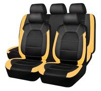 AAWEI Housse Siège Auto Complet pour Fiat Tipo (Type 356 2015-2025 2026),Appuie-Tête Intégré De Protection,Couverture Avant Et Arrière Matelassée,Protecteur Complet De Siège,Yellow