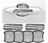 AAWEI Lot De 8 Protection De Poignée De Porte Strass pour Hyundai i30 (FD GD PD 2007-2025 2026), Autocollant Anti-Rayure Scintillant, Décoration De Diamant De Voiture, Kit De 8 Pièces Bling,A