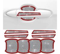 AAWEI Lot De 8 Protection De Poignée De Porte Strass pour Hyundai i30 (FD GD PD 2007-2025 2026), Autocollant Anti-Rayure Scintillant, Décoration De Diamant De Voiture, Kit De 8 Pièces Bling,B