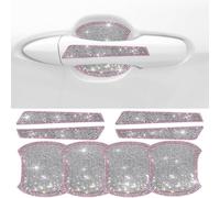 AAWEI Lot De 8 Protection De Poignée De Porte Strass pour Hyundai i30 (FD GD PD 2007-2025 2026), Autocollant Anti-Rayure Scintillant, Décoration De Diamant De Voiture, Kit De 8 Pièces Bling,D