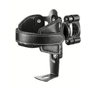 AAWEI Porte-Gobelet Moto en Cuir Rétro pour Yamaha T-Max Tech Max T-Max TMAX 560 TMAX560,Porte-Bouteille en Peau De Vache Fait MainSupport De Boisson AntidérapantFixation pour Guidon Et Barre