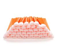 AAwipes Bâtons de nettoyage en mousse (50 pièces de 13,3 cm, grandes pointes rectangulaires en mousse, orange) pour nettoyage de salle blanche pour imprimante à jet d'encre, instruments optiques,