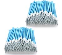AAwipes Cleanroom Lot de 200 tampons de nettoyage multi-usages avec pointes pointues en forme de lance de 3,2 mm de large et embouts en microfibre non pelucheux pour imprimante à jet d'encre Bleu