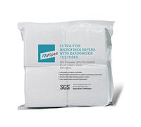 AAwipes Cleanroom Lot de 400 lingettes en microfibre à tissage superfin 10,2 x 10,2 cm (10,2 x 10,2 cm) chiffons non pelucheux avec textures aléatoires, bords scellés au laser (MFR04)