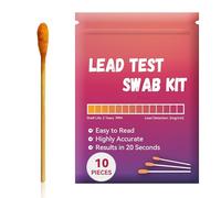 AAwipes Kit de test de plomb (10 tampons de test de plomb dans un sac scellable) Résultats de 20 secondes uniquement avec de l'eau - Bandes de test de plomb pour peintures, vaisselle, jouets, métal