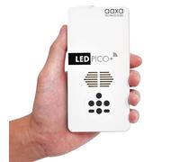 AAXA LED Pico+ MAX Mini projecteur, batterie de 2,7 heures, DLP native 1080p, mise en miroir sans fil, mini-HDMI, lecteur multimédia et haut-parleurs, Bluetooth, micro SD/USB, projecteur portable de