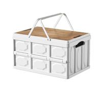 AAXgy Organisateur de Coffre pour Citroën C6 2005-2012 T1 T2, Boîte Pliable, avec Couvercle, Robuste, Grande Capacité, Rangement Voiture Compartimenté, Gain de Place,C-L-White