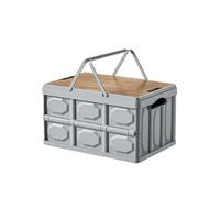 AAXgy Organisateur de Coffre pour Citroën C6 2005-2012 T1 T2, Boîte Pliable, avec Couvercle, Robuste, Grande Capacité, Rangement Voiture Compartimenté, Gain de Place,C-L-Grey