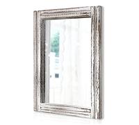 AAZZKANG Grand Miroir Mural 65x45cm Miroir Rustique en Bois Rectangle Miroir Décoratif Farmhouse Chambre Salle de Bain Accueil Décoration Murale