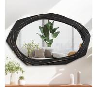 AAZZKANG Grand miroir mural asymétrique - 70 x 45 cm - Rustique - Irrégulier - Décoration pour salle de bain, chambre à coucher, salon, couloir