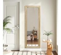 AAZZKANG Grand miroir mural pleine longueur avec cadre en bois, Vinatge, 120 l x 40 cm, miroir rectangulaire sur toute la longueur pour chambre à coucher, salon, salle de bain, entrée, suspendu
