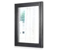 AAZZKANG Grand miroir mural rectangulaire avec cadre en bois pour chambre à coucher et salon Noir 71,1 x 50,8 cm, 28x20 Inch