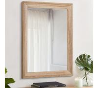 AAZZKANG Grand Miroir Mural rectangulaire avec Cadre en Bois Rustique pour Chambre à Coucher, Salle de Bain - 65 x 45 cm