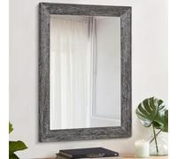 AAZZKANG Grand miroir mural rustique avec cadre en bois 70 x 50 cm