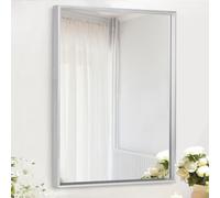 AAZZKANG Miroir en métal Miroir Rectangulaire Mural Décoratif Chambre à Coucher Moderne Salle de Bain Miroir de Salle de Bain Vertical ou Horizontal Argenté