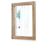 AAZZKANG Miroir mural rustique rectangulaire avec cadre en bois pour ferme, chambre à coucher, salle de bain - 71,1x50,8cm Naturel