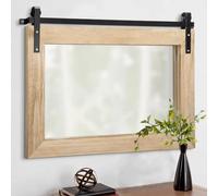 AAZZKANG Miroirs muraux rectangulaires avec cadre en bois pour salle de bain, chambre à coucher, salon - Miroir mural horizontal