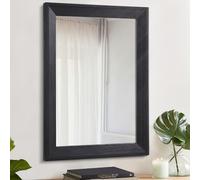 AAZZKANG Miroirs muraux rustiques Noirs avec Cadre en Bois - Miroir décoratif à Suspendre pour Chambre à Coucher, Salle de Bain