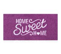 AAZZKANG Paillasson violet 48 x 18 cm, paillasson en caoutchouc antidérapant, facile à nettoyer, tapis de bienvenue pour porte d'entrée décorative