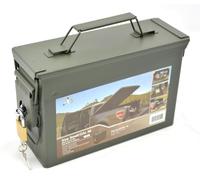 AB Boîte de munitions Acier avec Cadenas (Olive/Calibre 30)