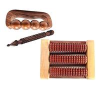 AB CRAFT Rouleau de massage pour pieds en bois Jimmy and Wood Foot Roller Stress acupression Touch Pied en bois pour offrir et santé Masseur à poignée en bois