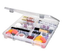 AB Designs ArtBin 9101ABD Super Cartable fine avec séparateurs amovibles Boîte de rangement empilable Transparent avec loquets argentés et poignée