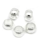 AB-Fashion 07 100 perles à écraser argent plaqué 2 mm