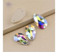 AB Flatback Cristal DIY Verre Strass Pour Travaux D'aiguille-AB,7x12mm 96Pcs